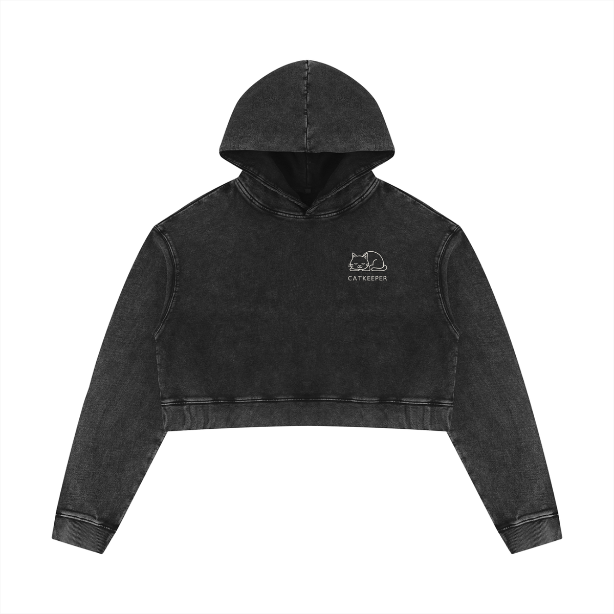 Women’s Mineral Washed Crop Hoodie