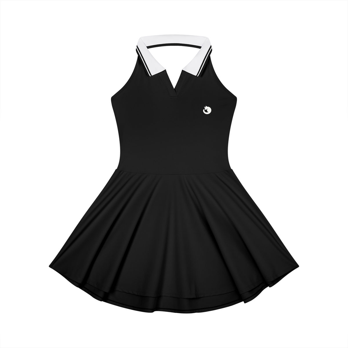Women's Collared Halter A-Line Tennis Dress