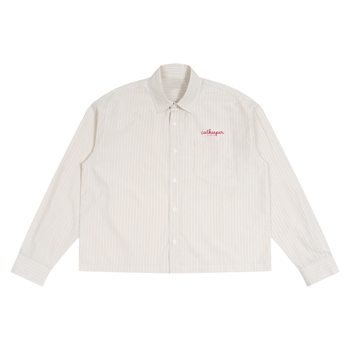 Unisex Boxy Striped Shirt