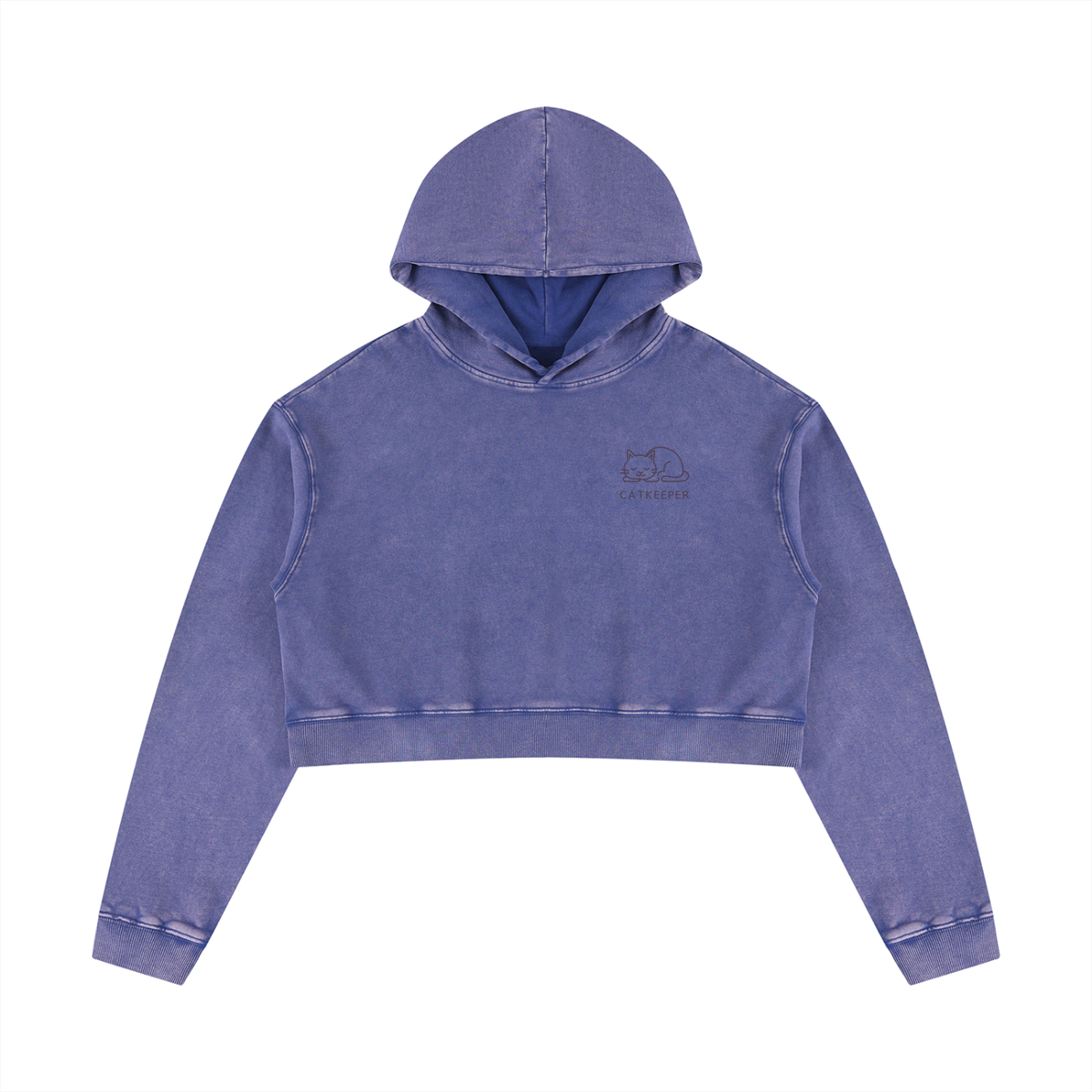 Women’s Mineral Washed Crop Hoodie