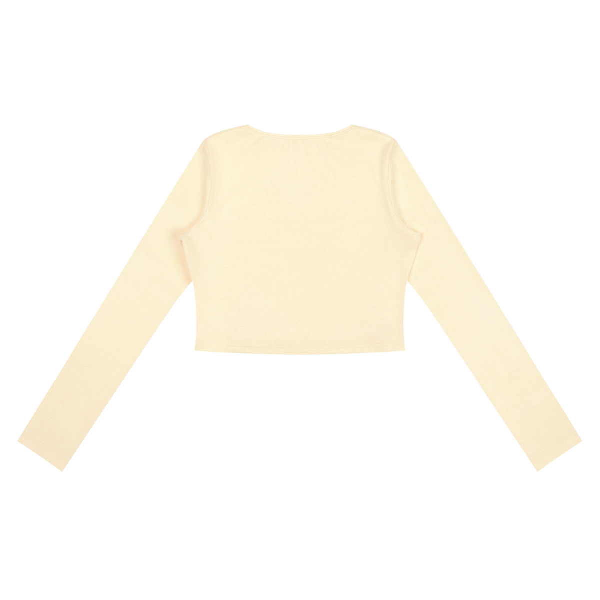 Women's Ruched Long Sleeve Crop T-Shirt