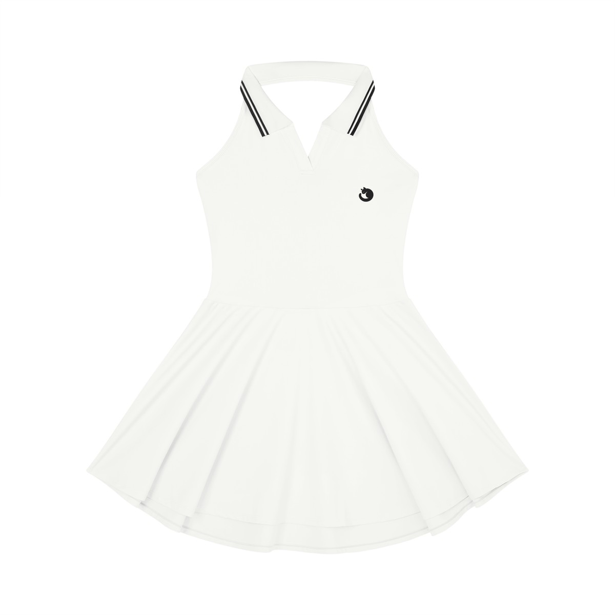Women's Collared Halter A-Line Tennis Dress
