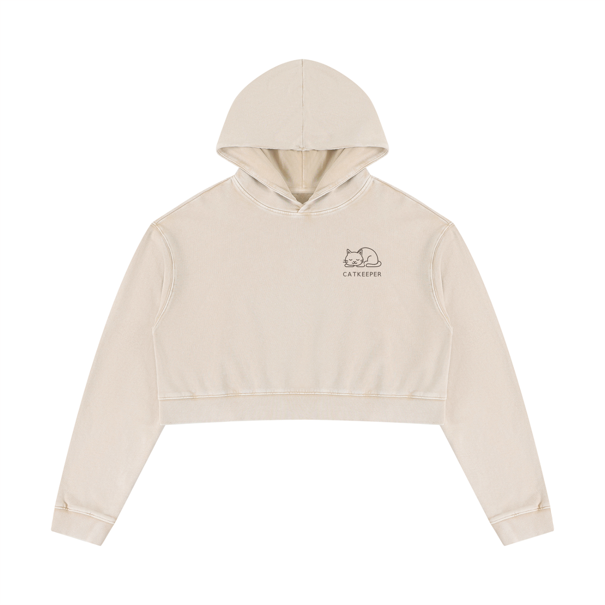 Women’s Mineral Washed Crop Hoodie